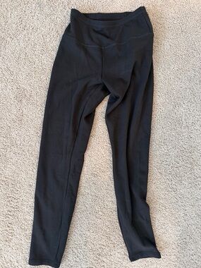 HUE SMALL NWT Black High-Waist fleece lined denim Leggings